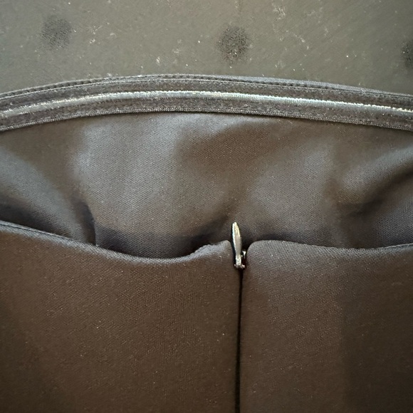 NWOT ASOS Elegant Black Neoprene Wrap Style Strapless Dress - Picture 6 of 8